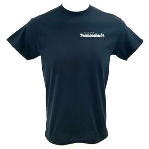 ARIZONA DIAMONDBACKS Double Script Retro Logo BLACK Baseball Jersey Tee - y2k